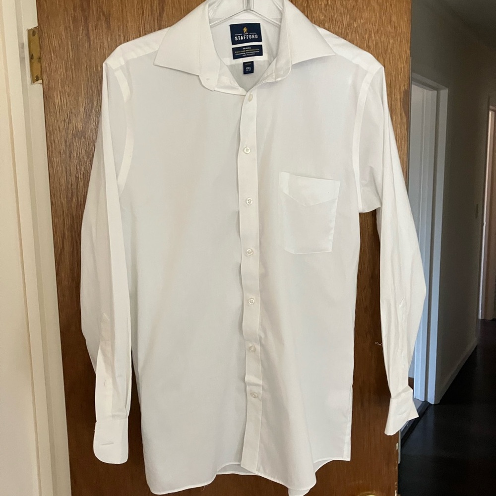 Stafford Men's Classic White Dress Shirt